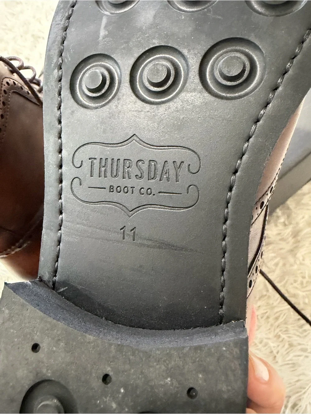 Thursday Men’s Wingtip Boots - Size 11 - NIB